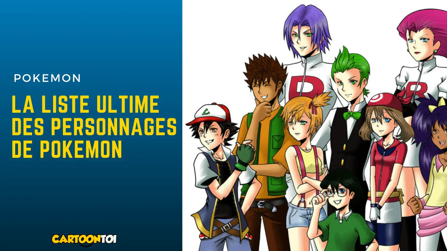 La liste ultime des personnages Pokemon