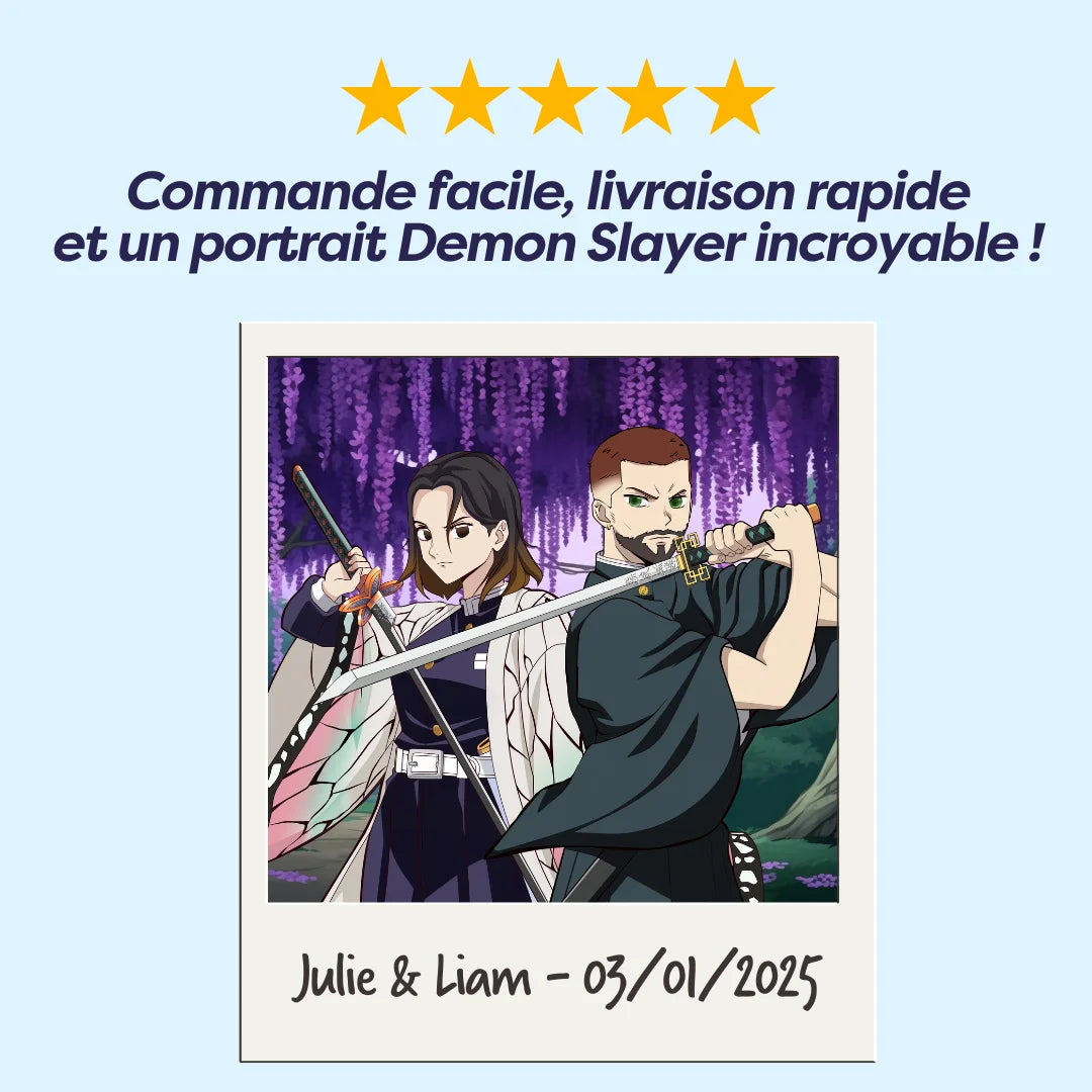 dessin demon slayer personnalisé