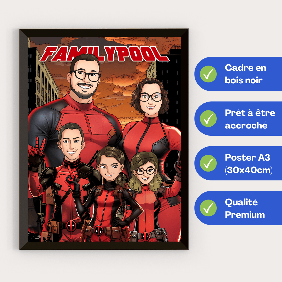 Cadre Deadpool personnalisé