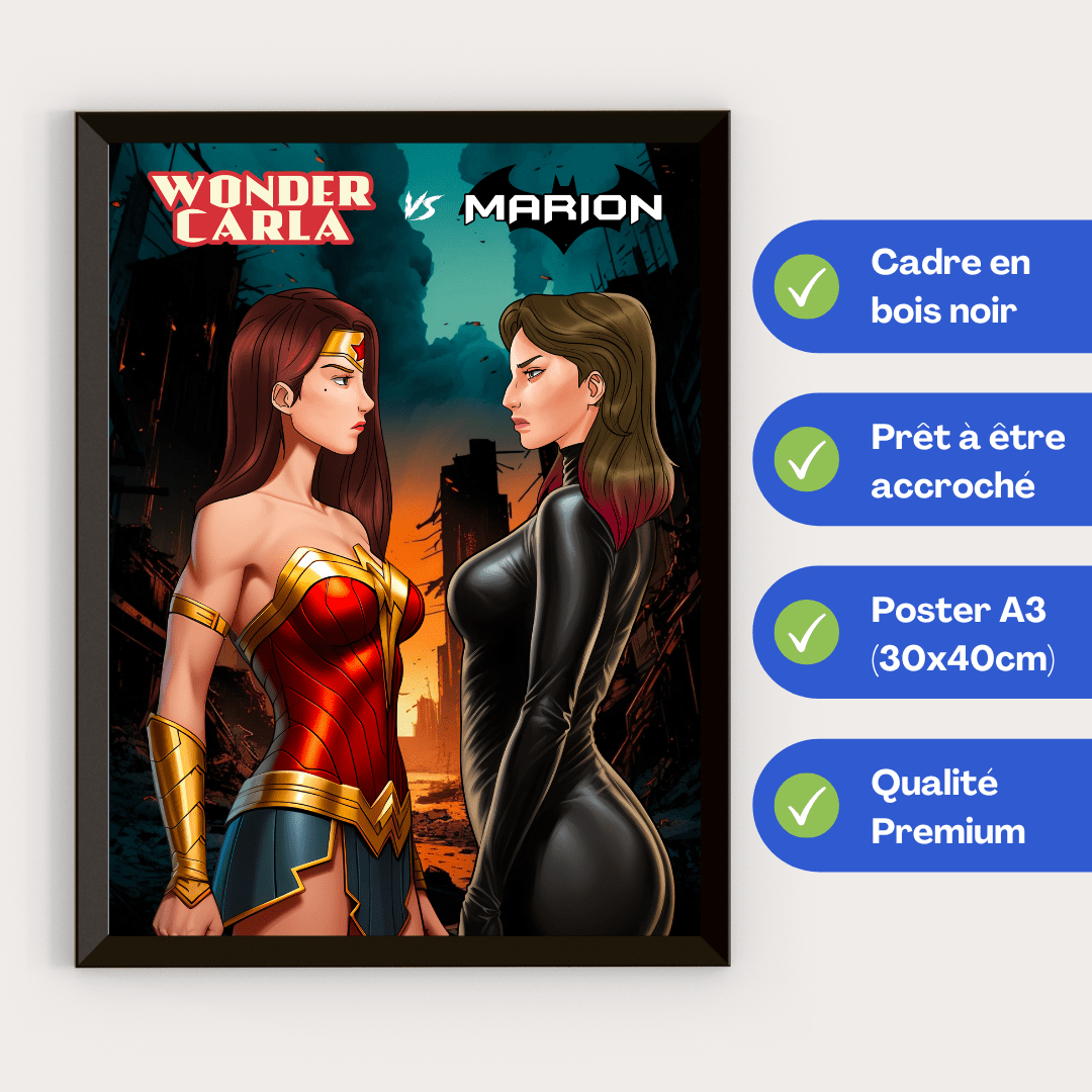 Cadre Wonder woman personnalisé